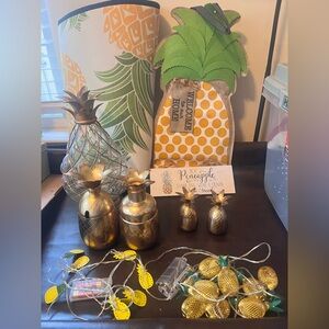 Gold Pineapple Decor Set